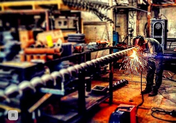 Шестиметровый шнек для котлов на щепе